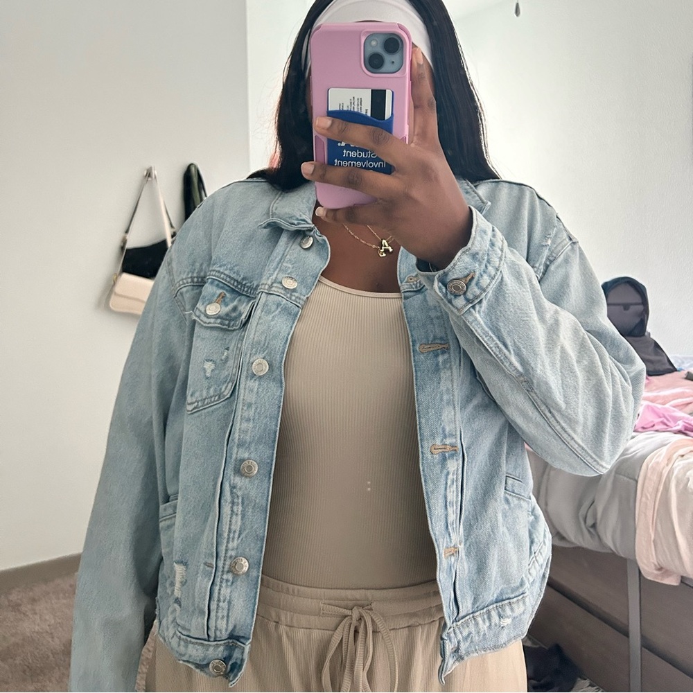 old navy blue jean jacket